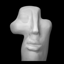 viso scansione scultura astratto Burganov 3d print model - Mito3D
