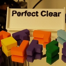tetris - perfect clear toys & games puzzle 3d print model - Mito3D