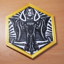 angel demon puzzle toys & games hexagon escher 3dpuzzles makeanything3d 3d print model - Mito3D
