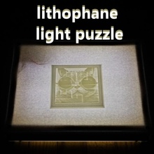 lithophane chat puzzle jouets Jeux 3d print model - Mito3D