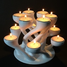dodeca helical vent chandelier & garden candle furniture lighting dinning homewears tealights candelabra 3d print model - Mito3D