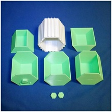 modulare esadecimale cassetto giardino 3d print model - Mito3D
