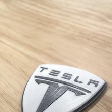 Tesla logotipo ventilador arte 3d print model - Mito3D