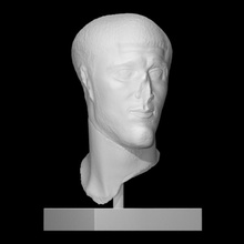 emperor constantius chlorus scan face head man portrait rome sculpture marble 3d print model - Mito3D
