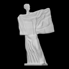 Muse Scan Zahl Dame Skulptur Frau Holz Moskau abstrakt Burganov 3d print model - Mito3D