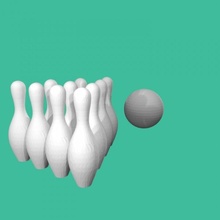 bowling set toys & games tinkercad tinkerfun 3d print model - Mito3D