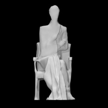 maschera scansione figura uomo Mosca nascosto seduto Burganov 3d print model - Mito3D