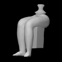 gambe scansione figura gamba donna Mosca Burganov 3d print model - Mito3D