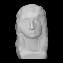 inch scan face head portrait sculpture woman bronze abstract 3d print model - Mito3D