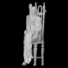 mabulgakov escanear figura retrato escultura magia Moscú autor yeso oculto sentado resumen realismo burganov bullakov 3d print model - Mito3D