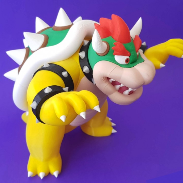 bowser mario games - multi-color fan art nintendo videogames luigi action-figure 3D print model - Mito3D