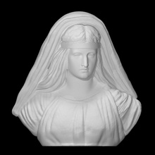 bust woman scan face female head sculpture marble 3d print model - Mito3D