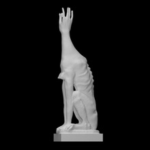 gesture scan art body dog hand sculpture plaster naked legs abstract burganov 3d print model - Mito3D