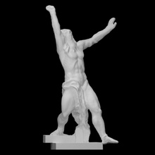 Samson taramak vücut şekil adam heykel kuvvetli Moskova kas 3d print model - Mito3D