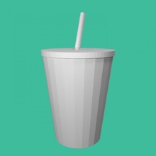 soda cup prop & garden fun straw cola tinkercad 3d print model - Mito3D