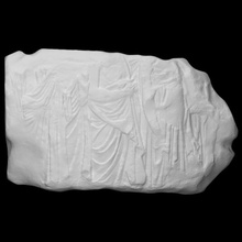 partenon friso sul xxxvii 102 107 Varredura arquitetura Grécia mármore figuras Atenas quadra fragmento 3d print model - Mito3D