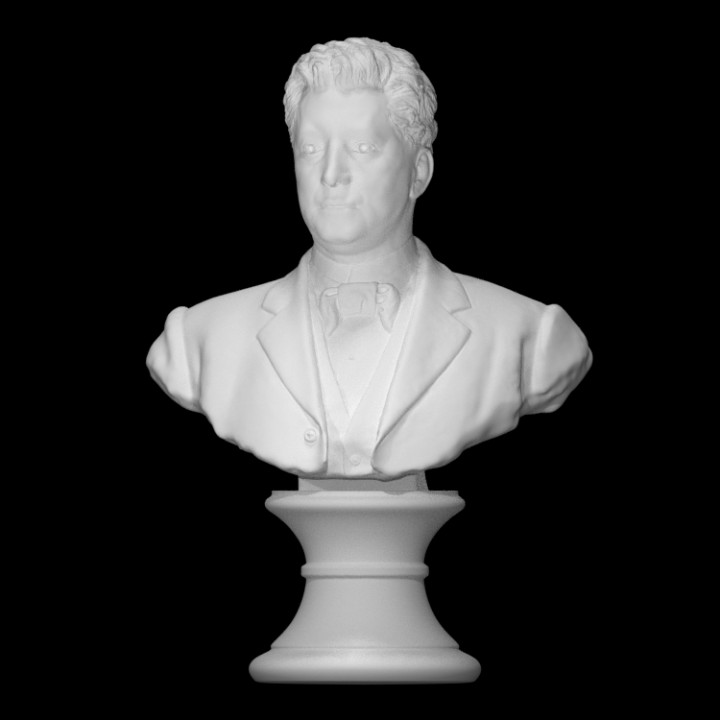 viscount leverhulme scan bust face head portrait marble 3D print model - Mito3D