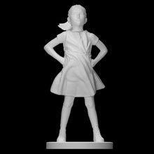 destemido menina Varredura figura escultura estátua rua Forte touro parede bronze Iorque 3d print model - Mito3D