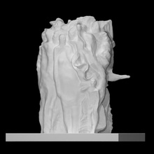 scansione scultura bronzo astratto gruppo Burganov pensieri mazzo mucchio 3d print model - Mito3D