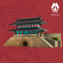 namdaemun porte seoul architecture art monument Asie Sud point repère Corée coréen asiatique miniworld incheté 3d print model - Mito3D