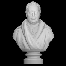 alexander munro secundus scan anatomy bust sculpture marble physician 3d print model - Mito3D