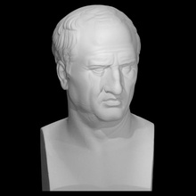 Marcus tullius Cicerone scansione fallimento romano maschio filosofo gesso scrittore oratore 3d print model - Mito3D