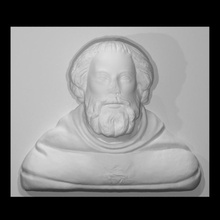 matias tapiz escanear busto cara hombre retrato catedral arquitecto constructor praga 3d print model - Mito3D