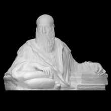 portrait scholar scan bust marble relief 3d print model - Mito3D