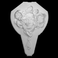 uzak prenses taramak çiçek Sanat Lamba maske heykel Kadın Odun duvar bronz 3dbaskı 3dscan Rahatlama Nouveau miras kültürel 3d print model - Mito3D