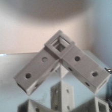 3-way corner bracket & garden cube frame 3 aluminum 3d print model - Mito3D