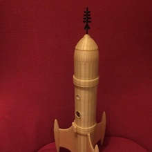 houston Castanho cerveja foguete jardim Cerveja nave espacial vintage lata 3d print model - Mito3D