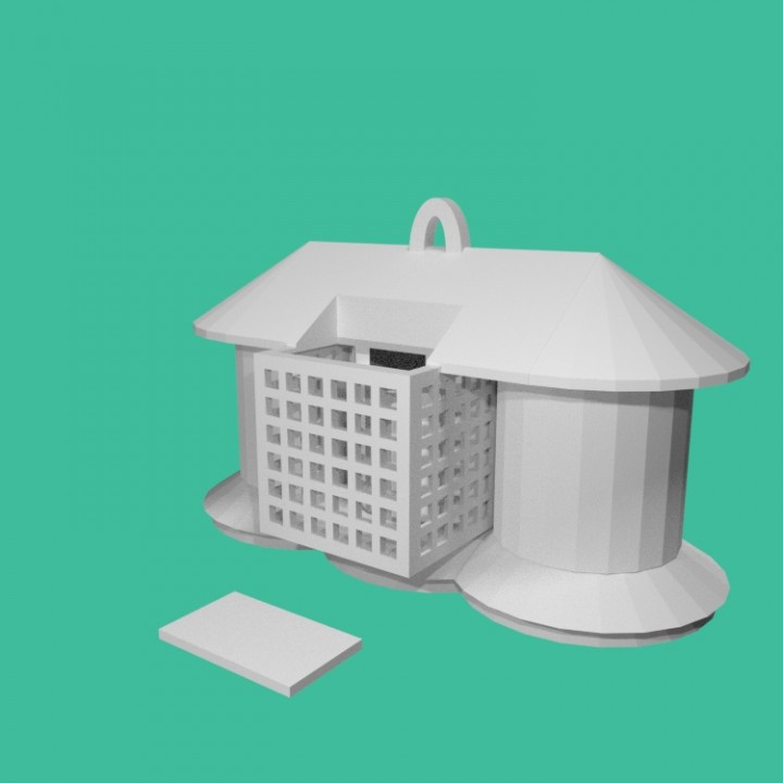 tinkerfun nichoir jardin tinkercad 3D print model - Mito3D