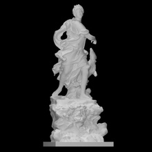 caza Diana escanear arquero perro hembra figura corriendo escultura estatua cazadora 3d print model - Mito3D
