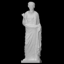 imperatriz Varredura fêmea figura deusa romano escultura diadema quitão Demeter himação milho domitia 3d print model - Mito3D
