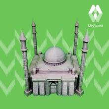 abuja national mosque - nigeria architecture africa art building temple monument church arabic african landmark arab islam islamic muslim miniworld 3d print model - Mito3D