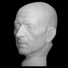 Cicerone scansione anatomia testa maschera scultura gesso cast mortuaria Life Mask 3d print model - Mito3D