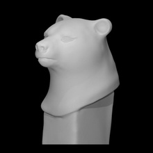 Urso Varredura cara cabeça retrato escultura Moscou gesso resumo burcanov 3d print model - Mito3D