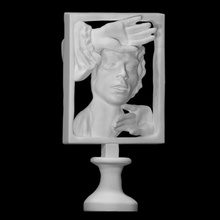 Rudolf Nureyev escanear cabeza retrato escultura bronce bailarín alivio ballet 3d print model - Mito3D