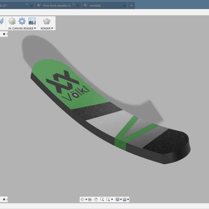 volkl révolte 87 ski 3D print model - Mito3D