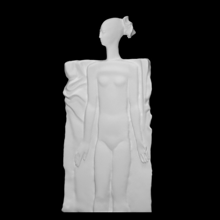 figure woman scan sculpture wood moscow abstract burganov 3D print model - Mito3D