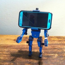 phone head gadgets & electronics man robot puppet stand holder universal bracket 3d print model - Mito3D