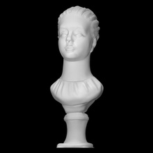 portrait woman education bust face head marble moscow burganov 3d print model - Mito3D