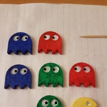 fridge magnets - pacman & garden classic games magnet retro memo organisers 3d print model - Mito3D