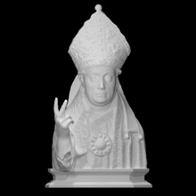 reliquary bust bishop scan sculpture belgium oak 3d print model - Mito3D