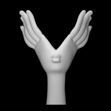 Rede Scan Hände Skulptur Flügel Moskau Mund abstrakt Freiheit Burganov 3d print model - Mito3D