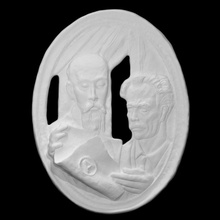 portrait men scan bust face beard moscow relief burganov 3d print model - Mito3D