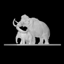 mammoths scan animal mother sculpture child bronze calf prehistoric mammoth archeopark 3d print model - Mito3D