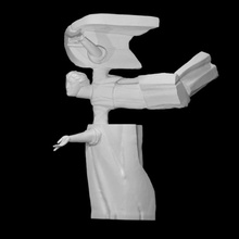 angelo scansione scultura statua legna Mosca Burganov 3d print model - Mito3D