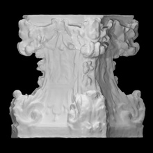 battesimale font scansione architettura pilastro scultura arenaria base 3d print model - Mito3D