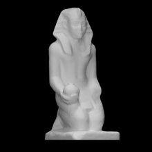 kneeling figure sobekhotep scan vessel granite sitting seated ointment figureman 3d print model - Mito3D